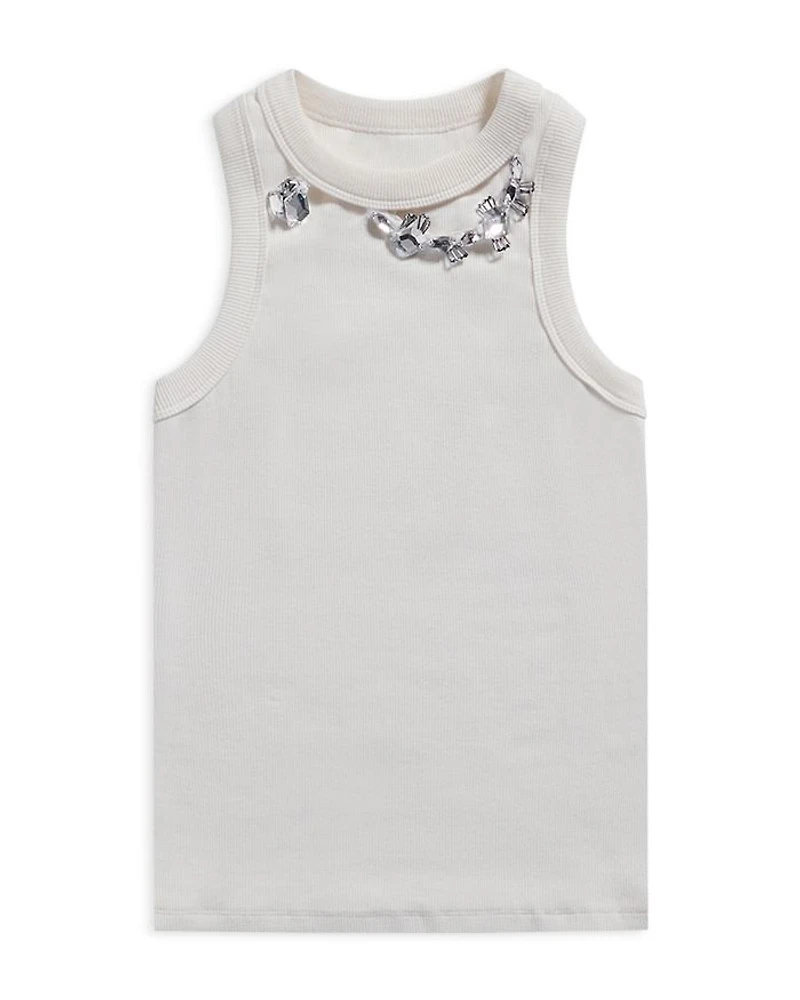 Embellished Cutout Tank Top