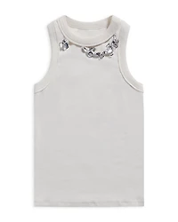 Embellished Cutout Tank Top