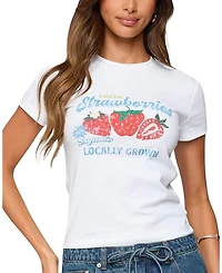 Edikted Fresh Strawberries Graphic T Shirt