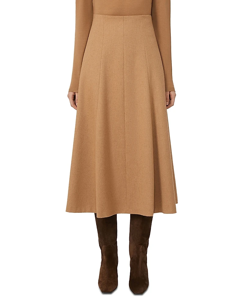 Max Mara Geneve Camel Wool Skirt