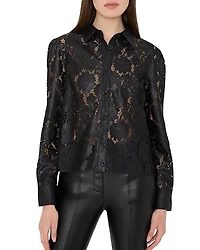 Milly Arlo Textured Lace Shirt