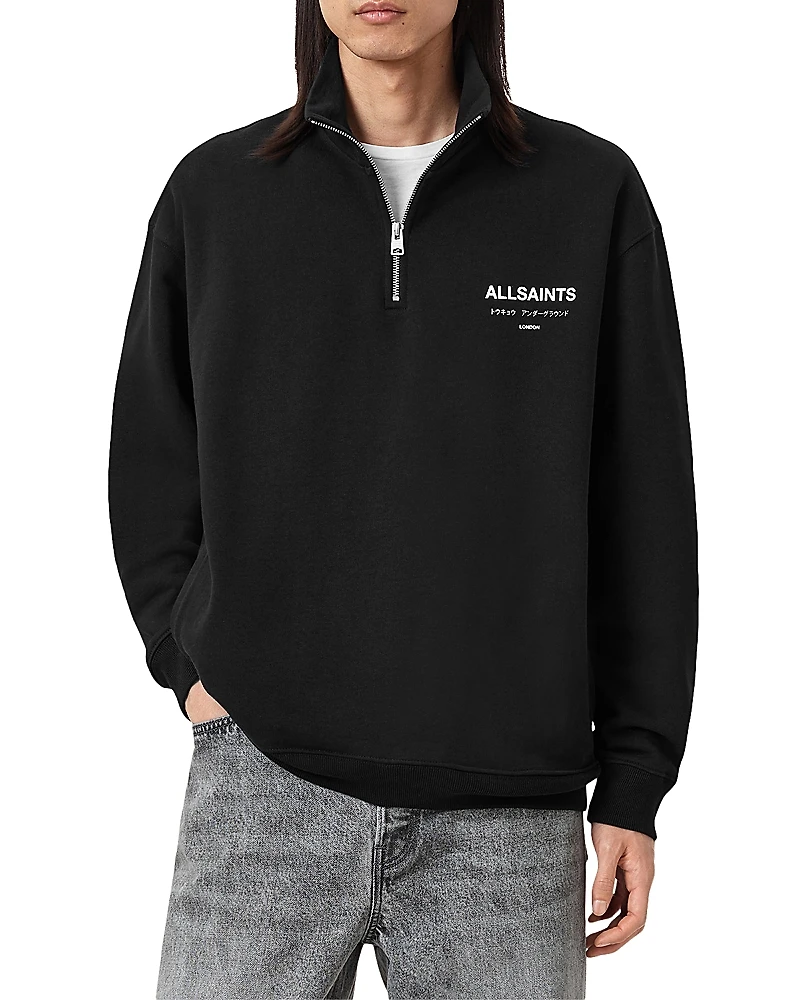 Allsaints Underground Cotton Logo Print Over