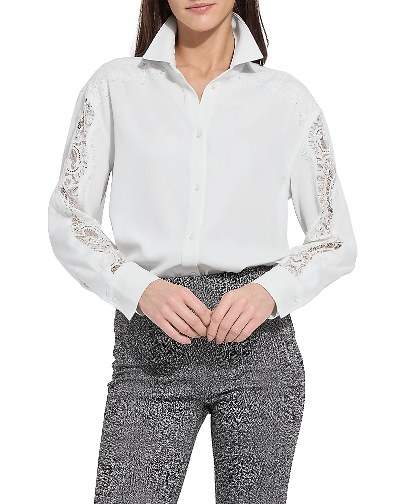 Lysse Natasha Lace Trim Shirt