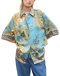 Alemais Cassie Silk Brocade Shirt