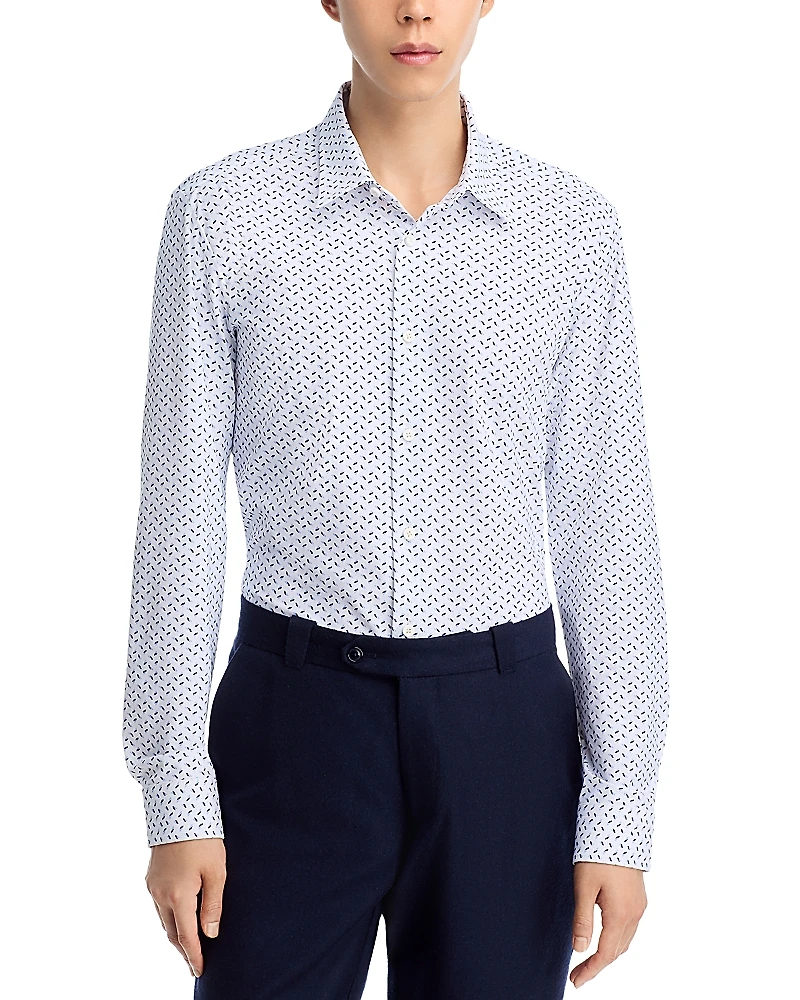 Boss Roan Slim Fit Button-Front Shirt