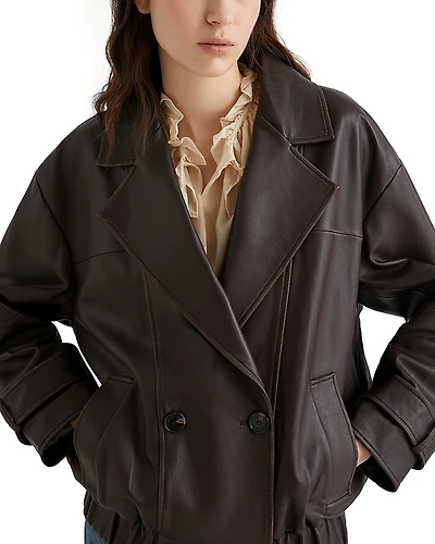 Marella Matras Brown Leather Jacket