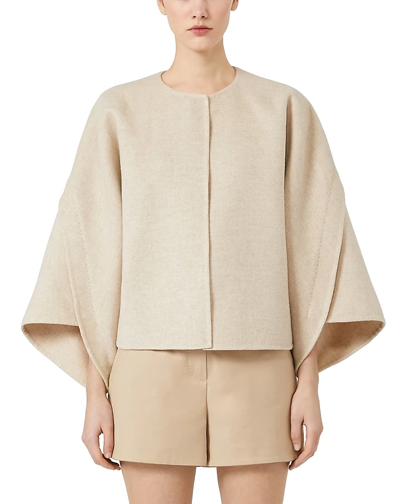 Max Mara Wool Cashmere Cropped Coat