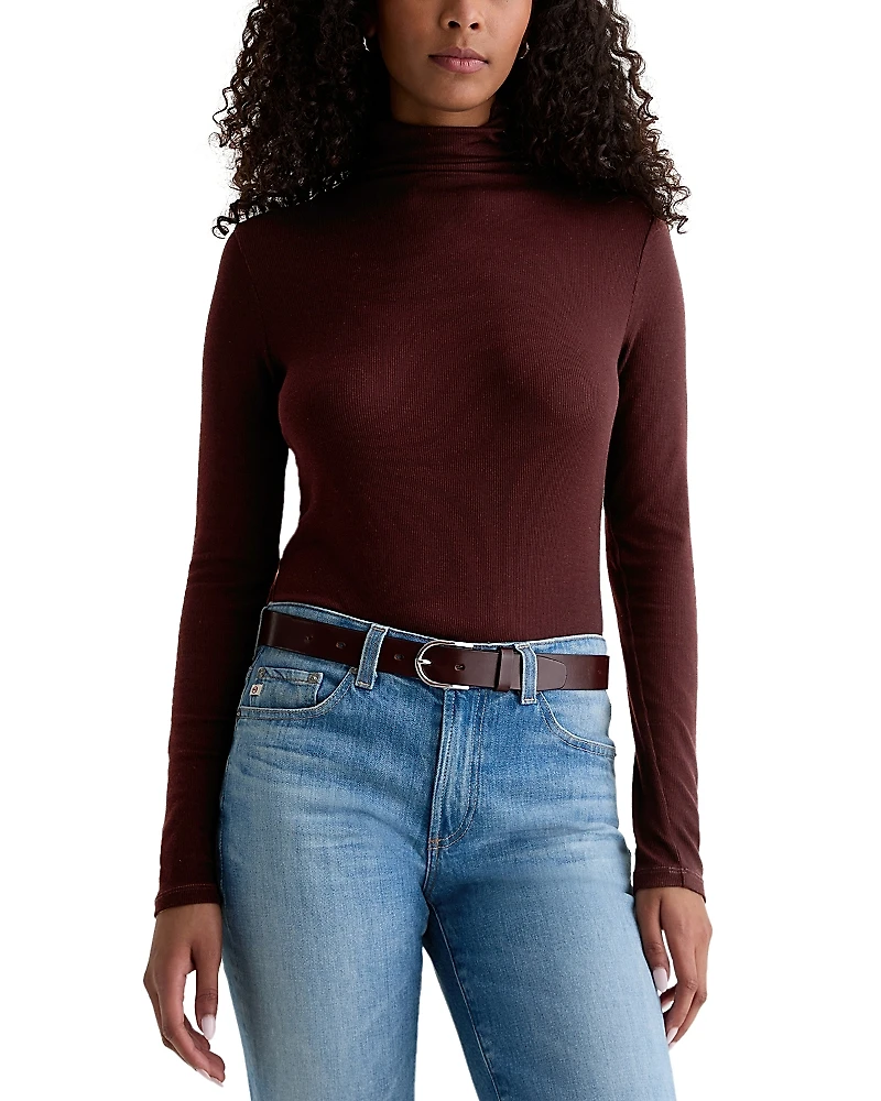 Ag The Chels Long Sleeve Ribbed Turtleneck