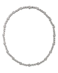 18K White Gold Diamond Marquesa Collar Necklace, 18"