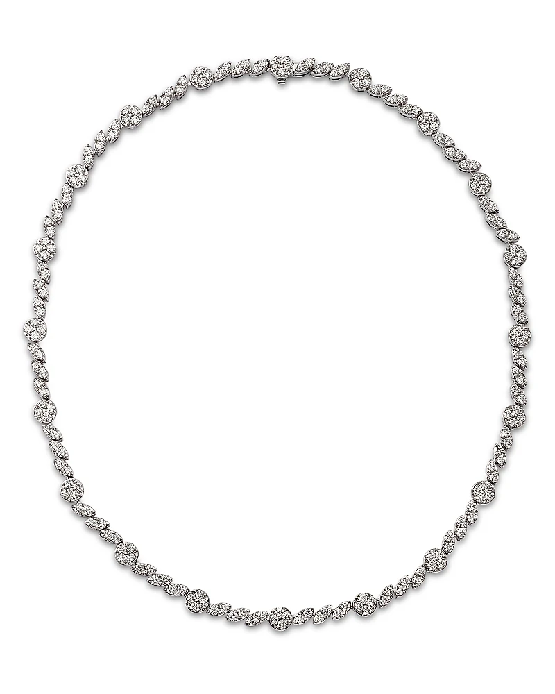 Roberto Coin 18K White Gold Diamond Marquesa Collar Necklace, 18