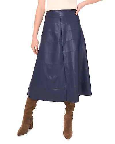 1.state Faux Leather Seamed Skirt