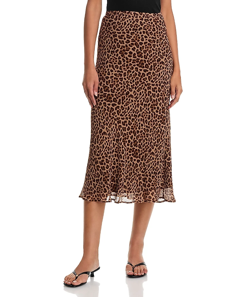 Paige Cicely Silk Midi Skirt