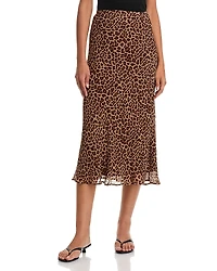 Paige Cicely Silk Midi Skirt