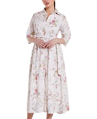 Hermoza Francesca Collared Belted Maxi Dress