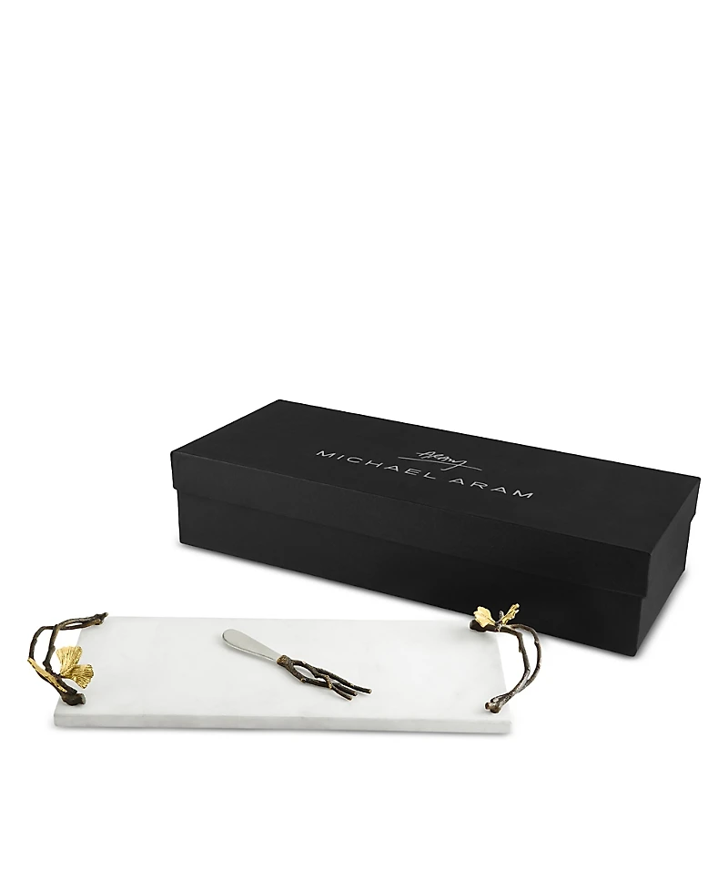 Michael Aram Butterfly Ginkgo Small Cheese Board with Knife