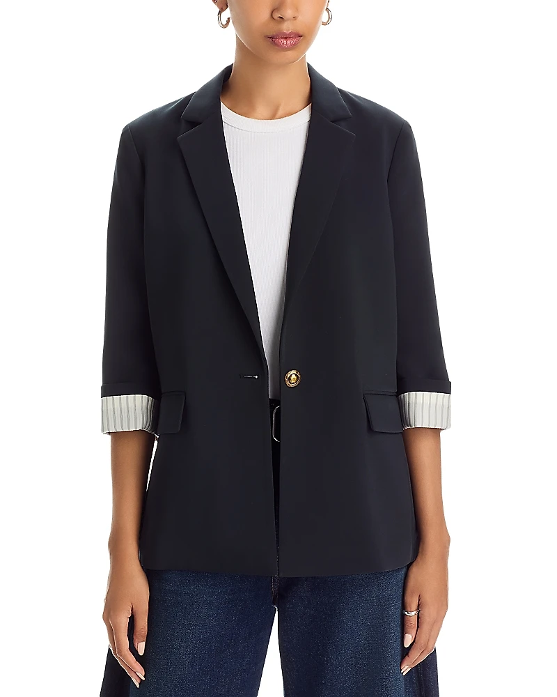 rag & bone Jennie 3/4 Sleeve Crepe Blazer