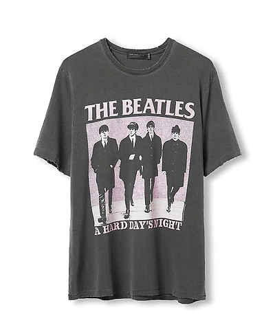 Junk Food Clothing Unisex A Hard Day's Night Vintage-like Tee