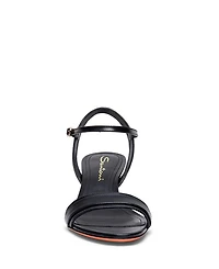 Women's Leather Mid-heel Sandal