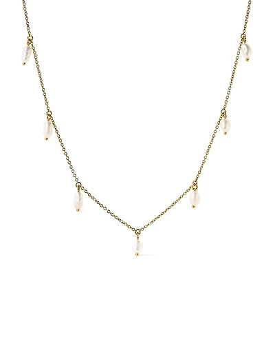 Ana Luisa Loki Gold Pearl Necklace