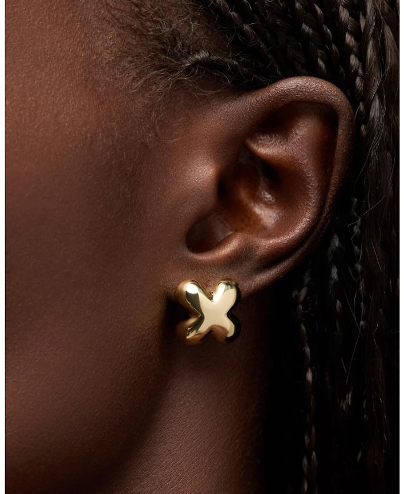 Gold Cassia Stud Earrings