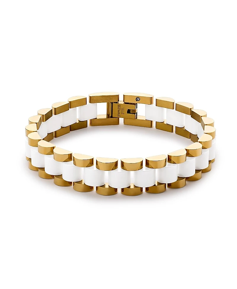 Ana Luisa Ora Gold Ceramic Watch Strap Bracelet