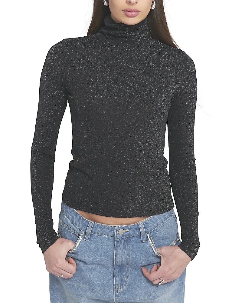 Elle Collection Knit Turtleneck Top