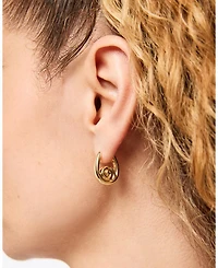 Gold Ariel Hoops Statement Earrings