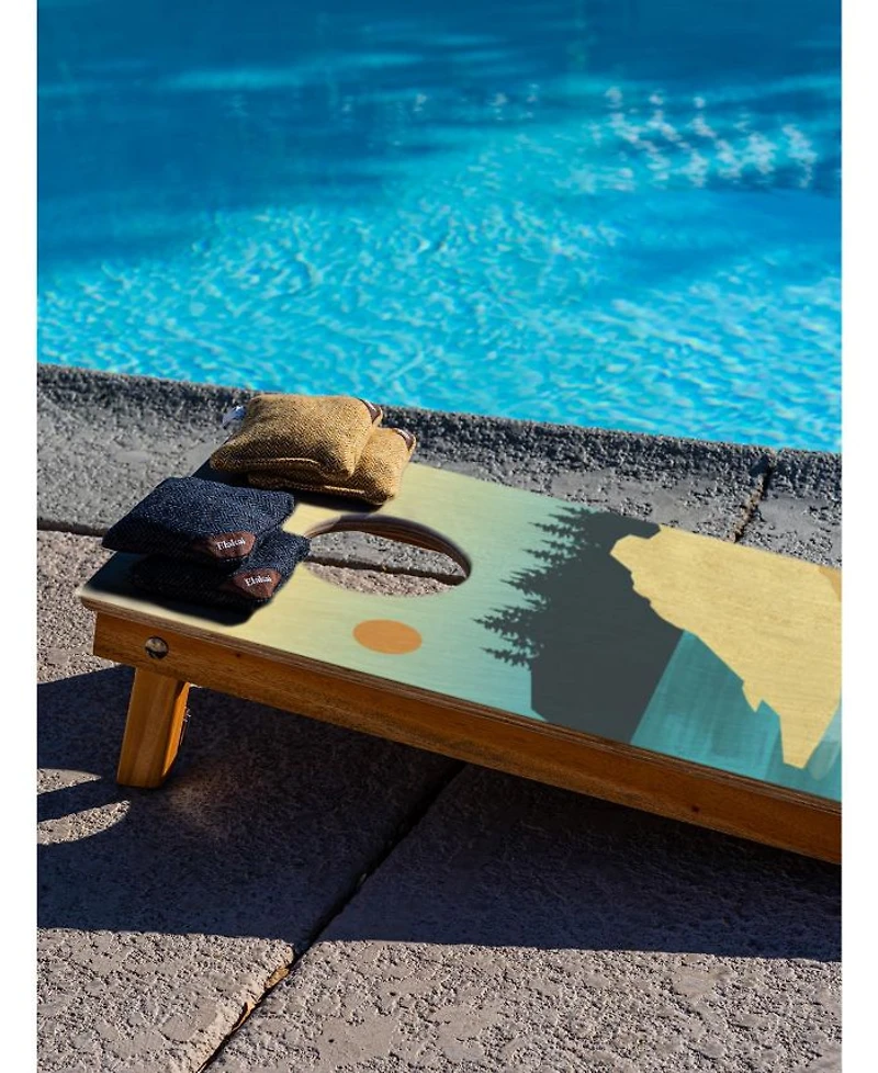 1ft x 2ft Mahogany Pathfinder Cornhole Board Set