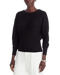 T Tahari Dolman Sleeve Ribbed Sweater