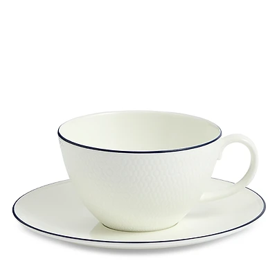 Wedgwood Gio 8.7 oz. Teacup & Saucer Set, Blue Line