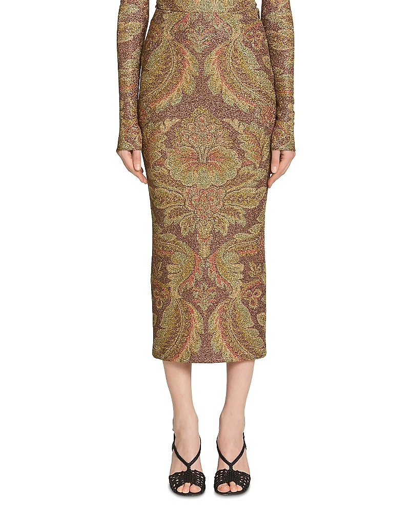 Etro Printed Midi Pencil Skirt