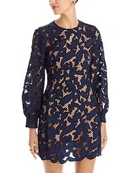 Michael Kors Lace Long Sleeve Mini Dress