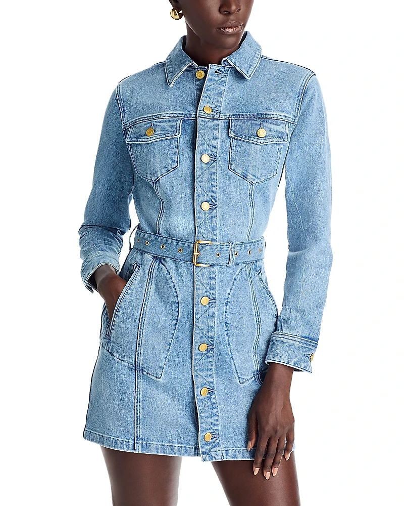 Michael Kors Denim Belted Mini Dress