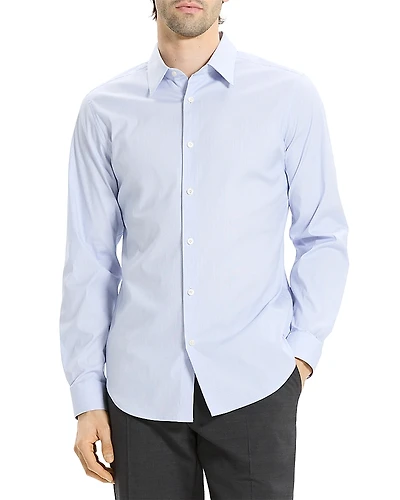 Theory Sylvain Exact Stripe Button Shirt