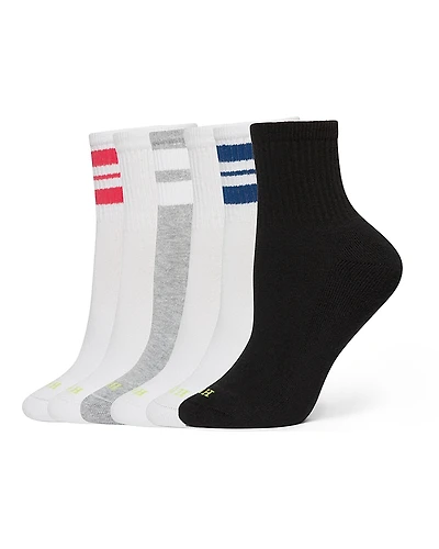 Hue Sport Mini Crew Socks, Pack of 6