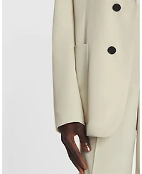 Loose Fitting Wool Blend Jacket