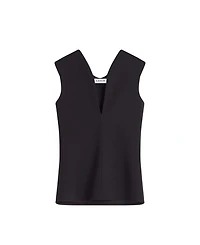 Jersey Top with a Plunging Neckline