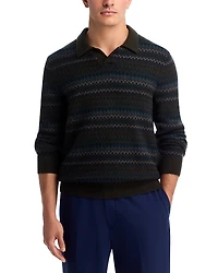 Vince Merino & Cashmere Fair Isle Johnny Collar Sweater