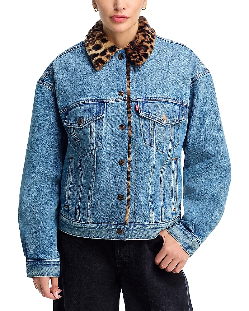 Levi's 90s Faux Fur Collar Denim Trucker Jacket