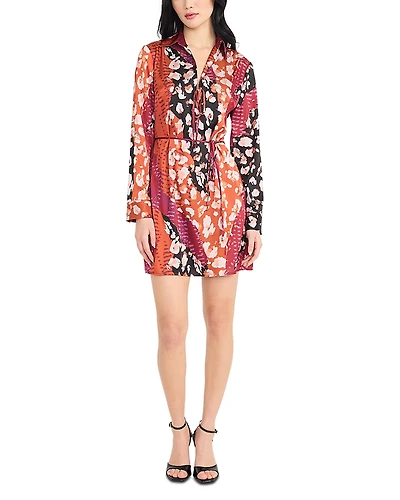 Donna Morgan Long Sleeve Mini Dress