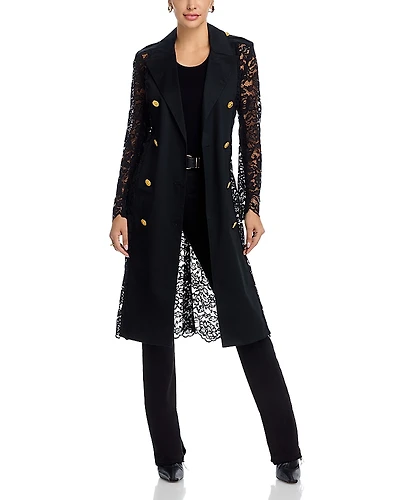 L'Agence Amata Lace Trench