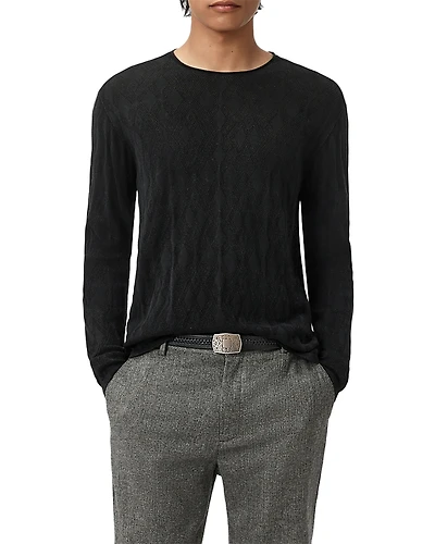 John Varvatos Brycen Broken Argyle Texture Sweater