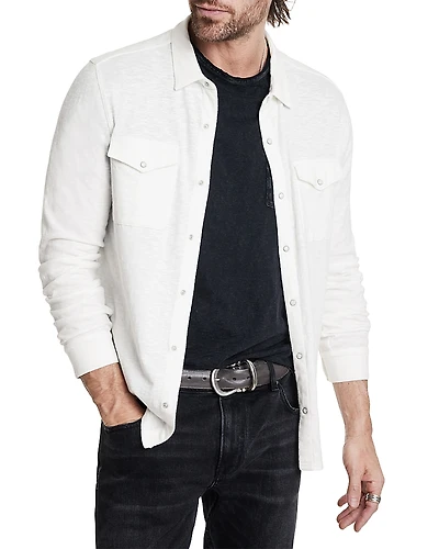 John Varvatos Arvon Vintage Wash Slub Western Shirt