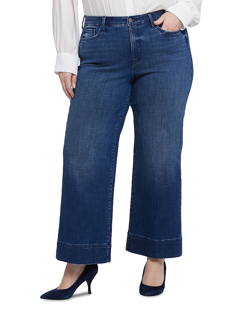 Nydj Plus Teresa High Rise Wide Leg Jeans