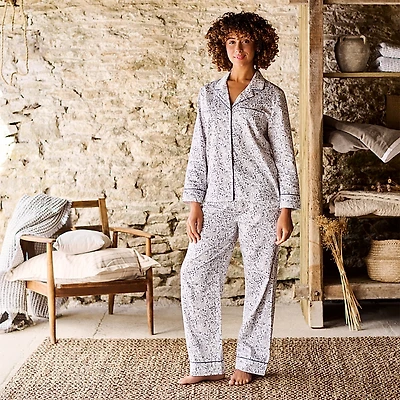 Christy Ditsy Gingham Cotton Pajama Set