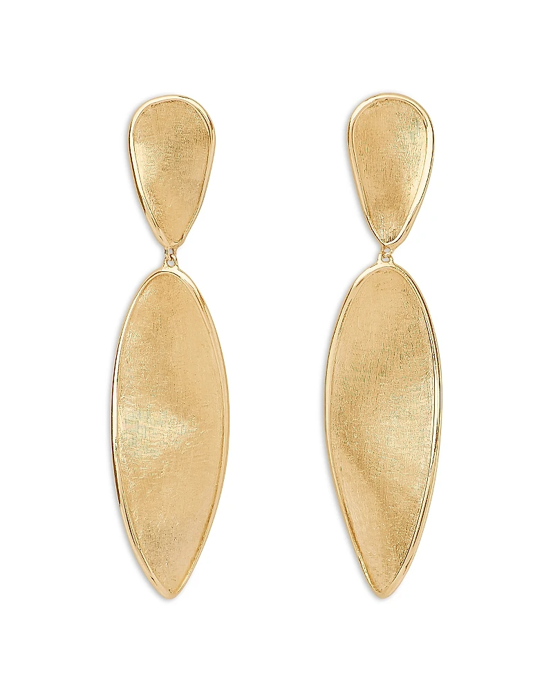 Marco Bicego 18K Yellow Gold Lunaria Twist Double Drop Earrings