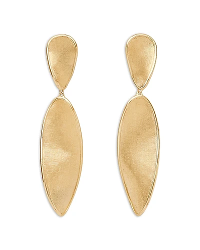 Marco Bicego 18K Yellow Gold Lunaria Twist Double Drop Earrings