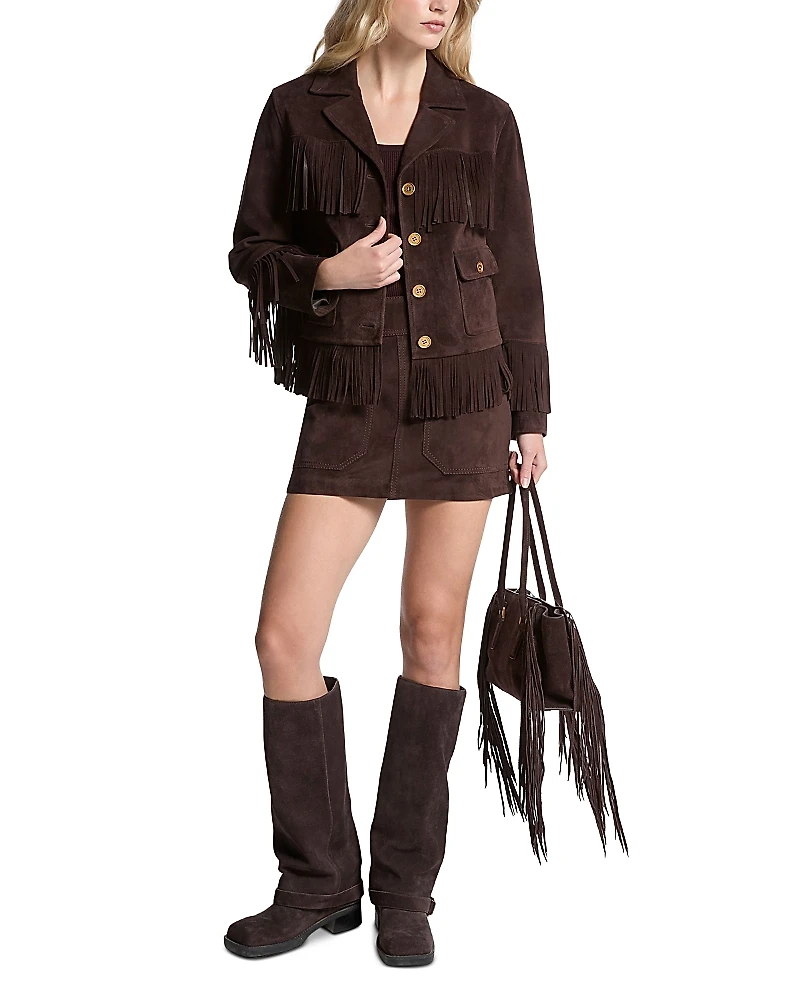 Michael Kors Fringed Suede Jacket