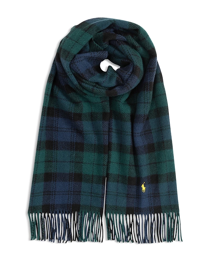 Polo Ralph Lauren Plaid Wool Twill Scarf