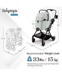 Tinker Small Detachable with Compact Buggy for Cats & Small Dogs Pet Stroller